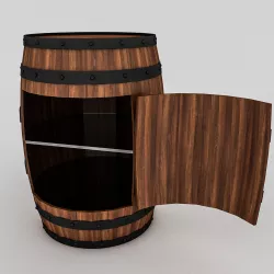 Cask Cabinet Low-poly  3D model