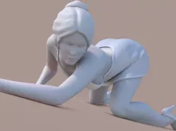 catlike woman 3D print model