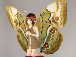 Chouko anime creature pose 01 3D model