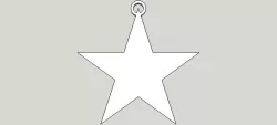 Christmas tree ornament star 3D print model
