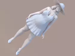 Chubby lady 3D print model