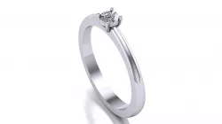 classic diamond ring 3D print model