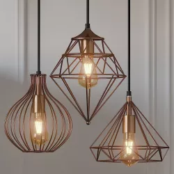 Copper Metal Hanging Light by Homesake 3D model