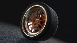 Cosmis Racing xt206r and Yokohama ADVAN a048 Low-poly  3D model