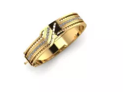cuff diamond bracelet 3D print model