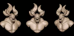 Darksiders Demon Bust for 3d Printing 3D print model