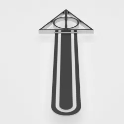 DEATHLY HALLOWS BOOKMARK 3D print model