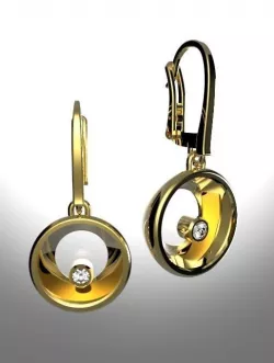 earrings with glasses 3D print model
