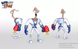 earthworm jim 3D model