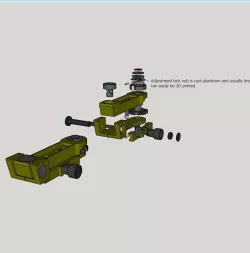 Elcan M145 Adjustable Mount Scope Base 3D print model