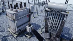 Electric Power Sub Station Low-poly  3D model