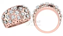 Elegant Pink Gold Ring 3D print model