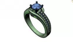 Engagement ring -327 3D print model