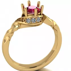 Engagement ring unique design 3D print model