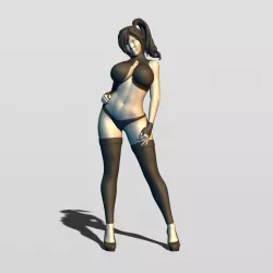 Fantasy girl 3D print model