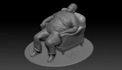 fat man sleep 3D print model