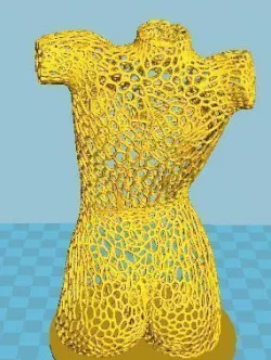 Female parametric torso 3D print model