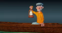 Fisherman  - Rigged cartoon character Low-poly  3D model