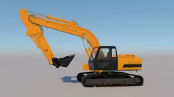Full Rigged Excavator 3D model