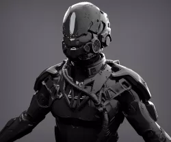 Futuristic Character 3D model