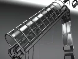 Futuristic Stairs Collection Silver and Basic Version Low-poly  3D model