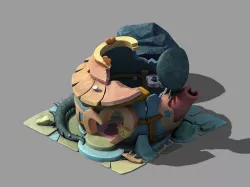 Game Cartoon - Panlong Warehouse - Destruction 3D model