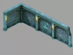 Game Palace - Earth Palace Wall 02 3D model