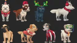 Game Ready Pack  - Low poly 40 models Dogs Animated Low-poly  3D model