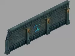 Game Underground Palace - Palace Wall 01 3D model