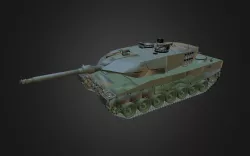 German Main Battle Tank Leopard II A6  Low-poly  3D model