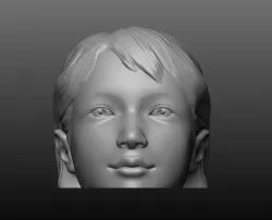 Girl head mannequin 3D print model