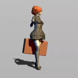 Girl hitchhiker 3D print model