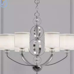 Golden Lighting 1030  6  CH Cerchi Six Light Chandelier 3D model