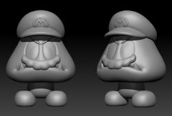 Goomba Mario 3D print model