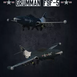 Grumman F9F-5 Panther Low-poly  3D model