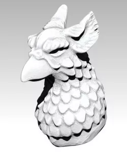 Gryphone Griffin statue bust head 3D print model