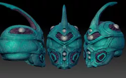 Guyver inspired helmet 3d print 3D print model