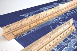 HD Wooden Ruler 6 real scale 3D model