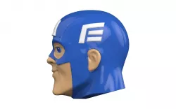 head of Captain America 3D print model