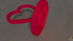 Heart stamp 3D print model