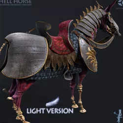 Hell Horse Light Version Low-poly  3D model