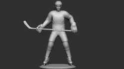 Hockey Player Collectible Figure Statue Runner 3D print Pose 04 3D print model