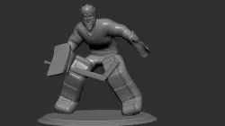 Hockey Player goalie Collectible Figure Statue 3D Print Pose 05 3D print model