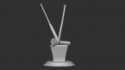 Hockey Sticks with Peg Collectible Figure Bust 3D print 3D print model