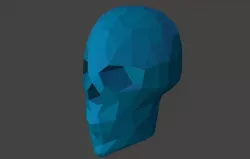 Human Low-Poly Skull Low-poly  3D model