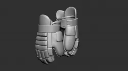Ice Hockey Player Gloves 01 Collectible Figure 3D Print  3D print model