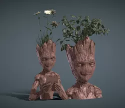 INSPIRITED MODEL IN TEENAGE GROOT VASES 3D print model