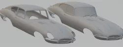Jaguar E Type Coupe Printable Body Car 3D print model