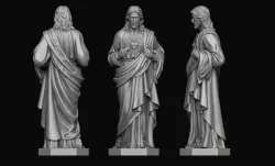 Jesus with Sacred Heart Statue 2 3D print model