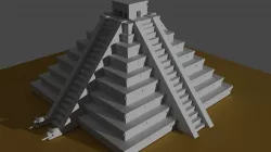 kukulkan pyramid 3D print model